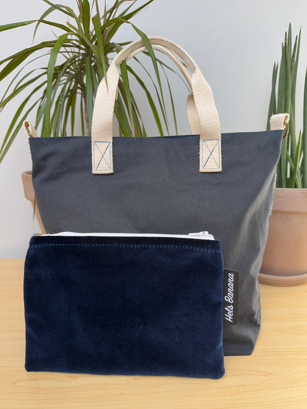 Orsay (Large) Navy Waxed Cotton