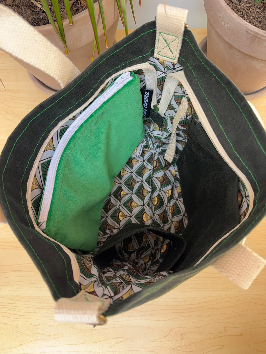 Orsay (Large) Green Waxed Cotton