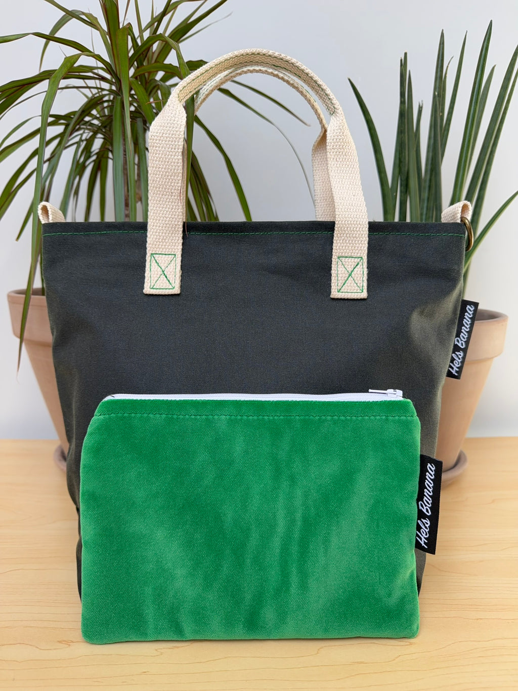 Orsay (Large) Green Waxed Cotton