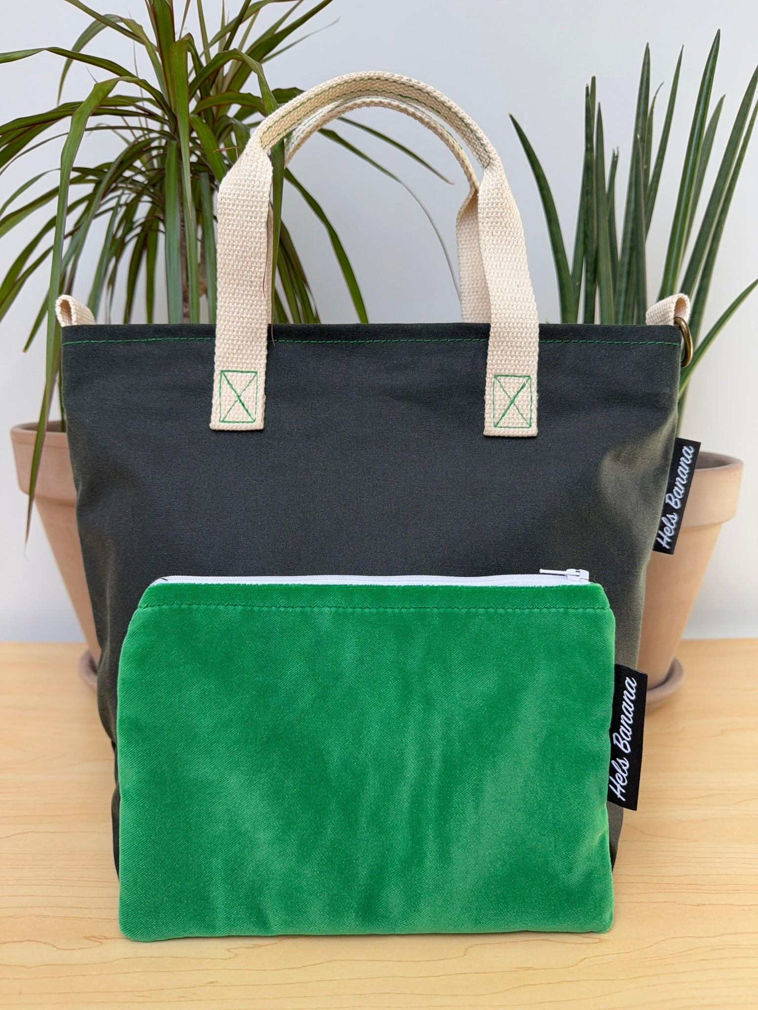 Orsay (Large) Green Waxed Cotton