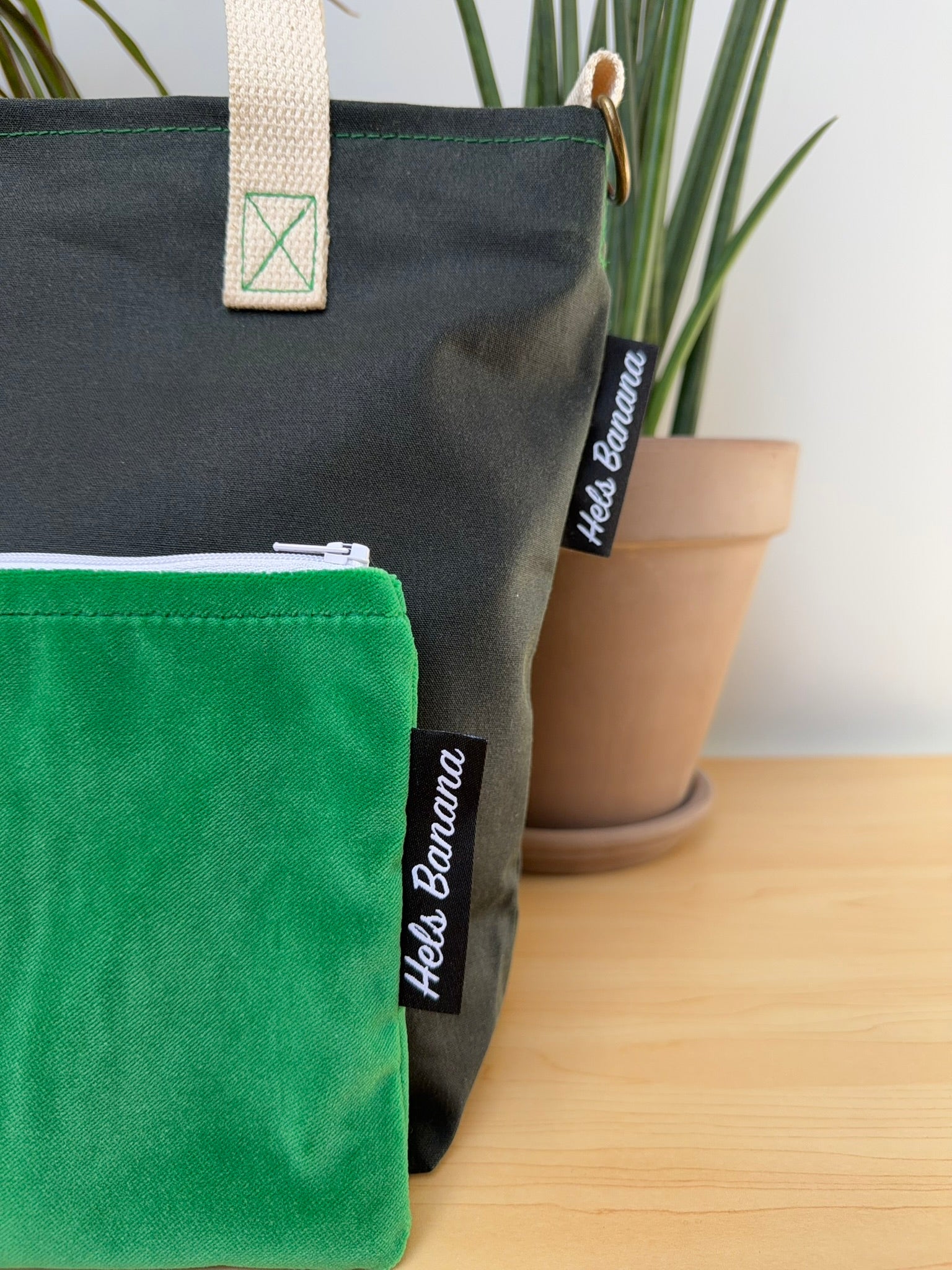 Orsay (Large) Green Waxed Cotton