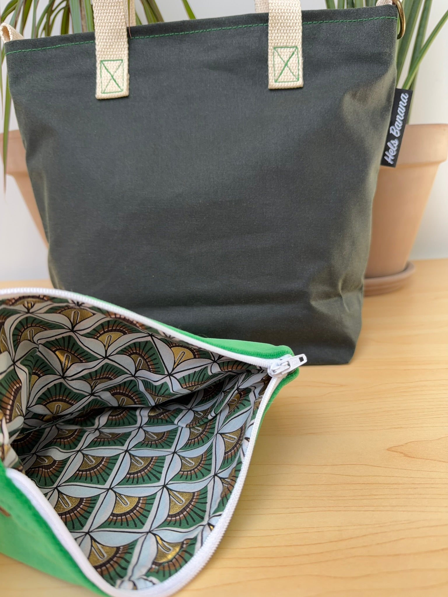 Orsay (Large) Green Waxed Cotton