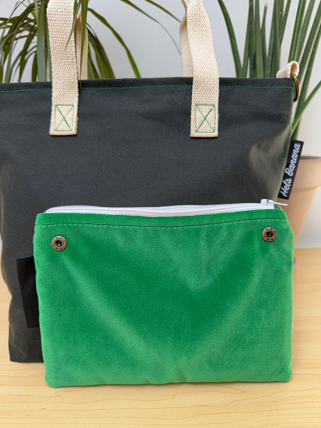 Orsay (Large) Green Waxed Cotton