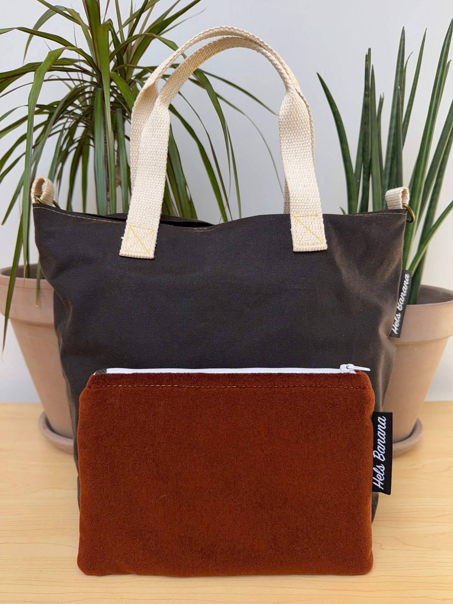 Orsay (Large) Brown Waxed Cotton