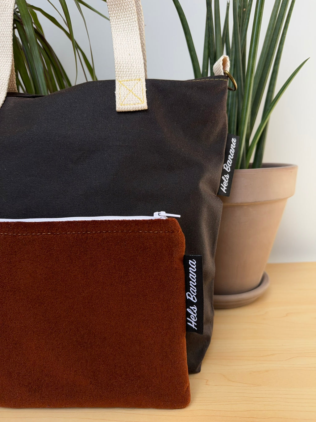 Orsay (Large) Brown Waxed Cotton