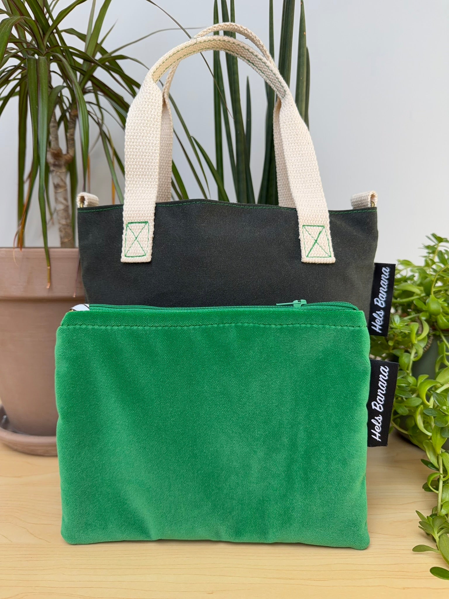 Orsay (Small) Green Waxed Cotton