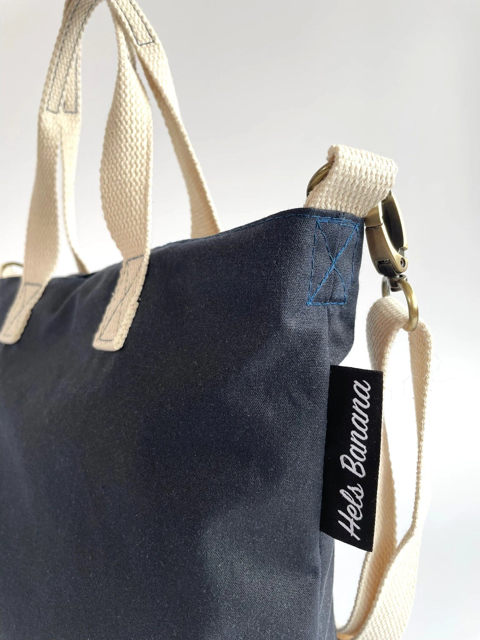 Orsay (Large) Navy Waxed Cotton